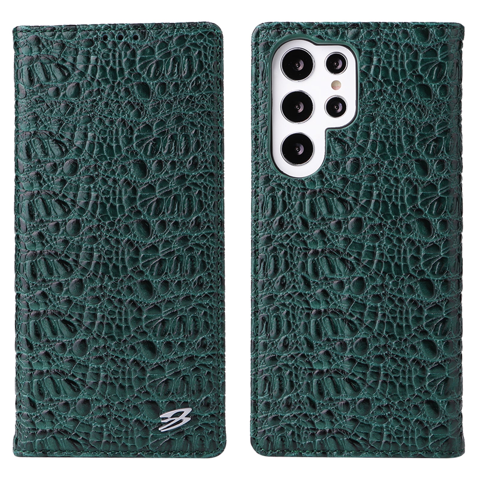 FIERRE SHANN for Samsung Galaxy S23 Ultra Wallet Stand Phone Case Crocodile Texture Genuine Cow Leather Phone Cover FIERRE SHANN for Samsung Galaxy S23 Ultra Wallet Stand Phone Case Crocodile Texture Genuine Cow Leather Phone Cover